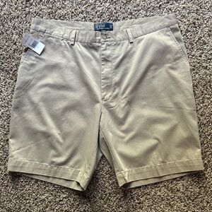 NWT New *POLO by Ralph Lauren* classic tan khaki casual golf ⛳️ shorts - mens 40